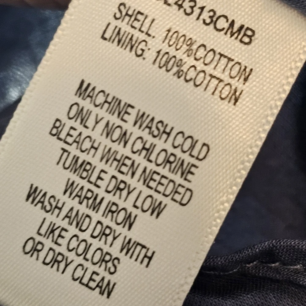 Parker 100% Cotton V Neck Mini Blue Dress Small Preowned - Picture 8 of 9